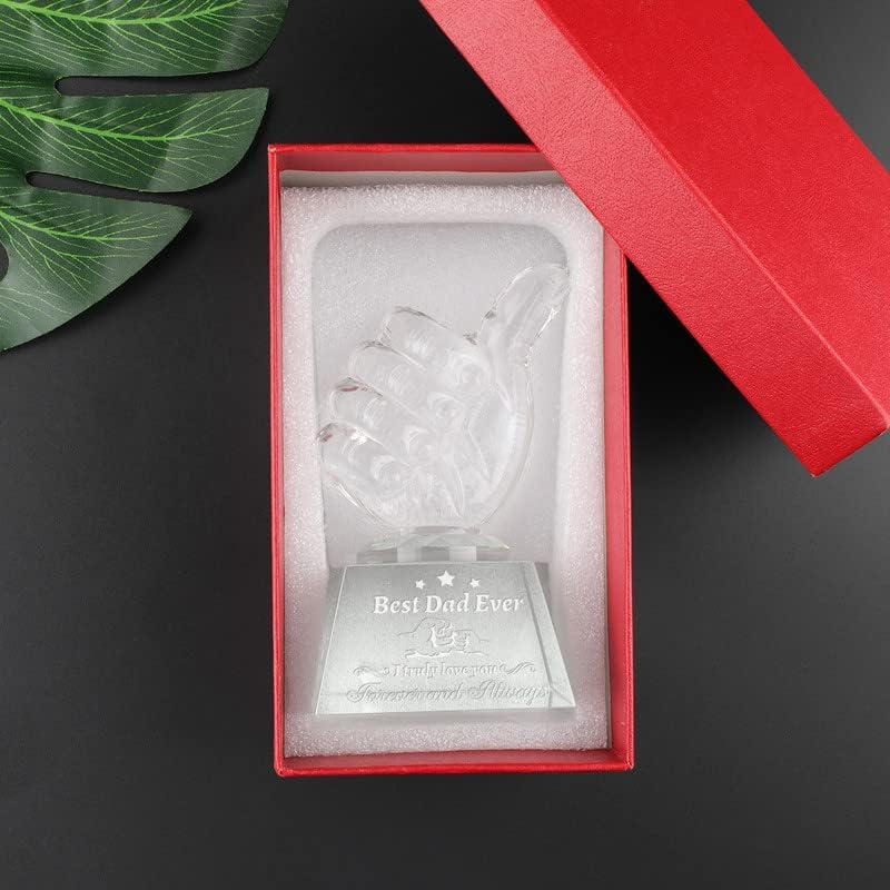 PRSTENLY Gifts for Dad Crystal Keepsakes, Dad Birthday Gift Engraved Crystal Decor, to My Dads Gifts Valentines Day Fathers Day for Dads Men from Daughter Son Kids - Image 4